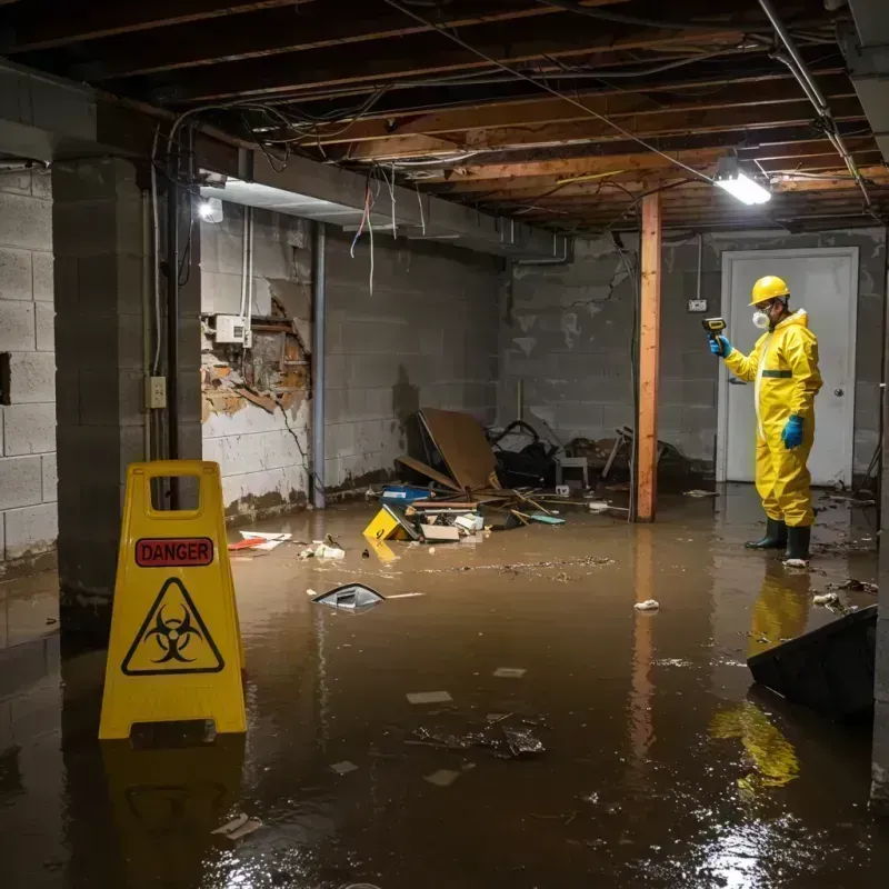 Flooded Basement Electrical Hazard in Florence, WI Property